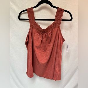 NWT Old Navy size large dusty rose camisole with lace